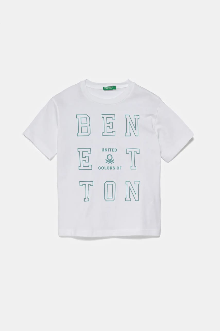 United Colors of Benetton set de bumbac pentru copii culoarea alb, 3096CK00D