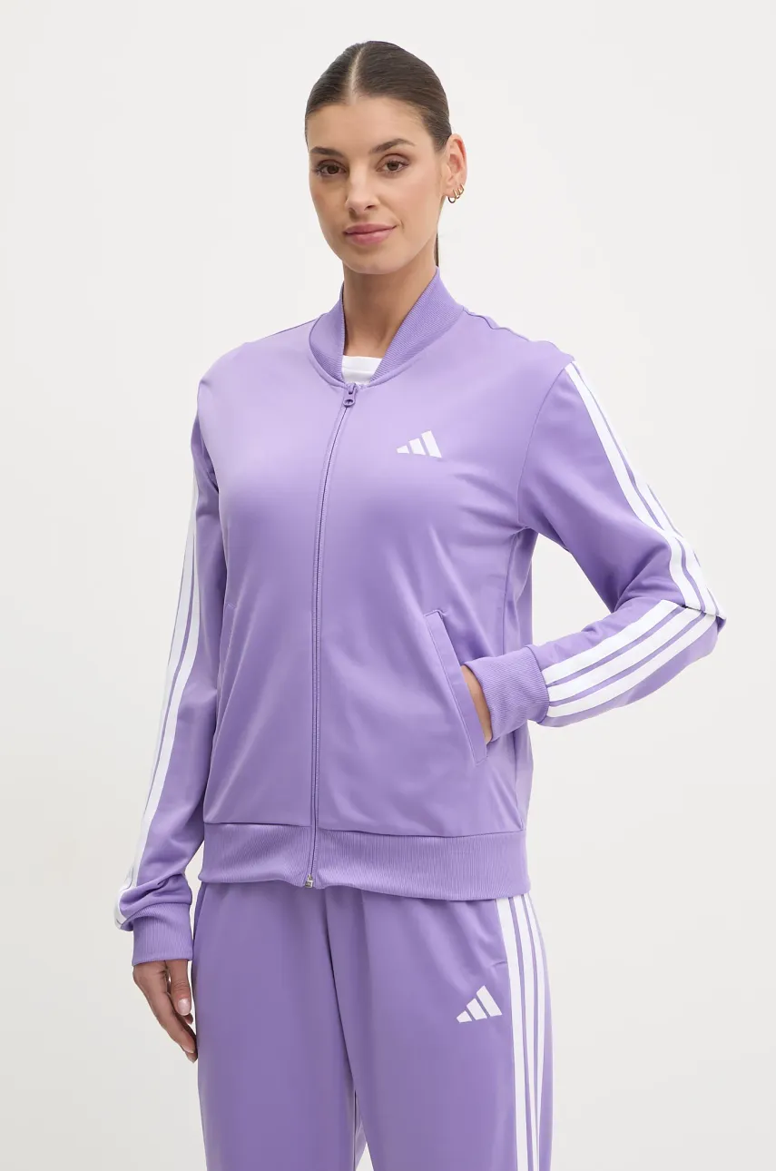 Спортивный костюм adidas 3-Stripes женский цвет фиолетовый JD2690 Спортивный костюм adidas 3-Stripes женский цвет фиолетовый JD2690