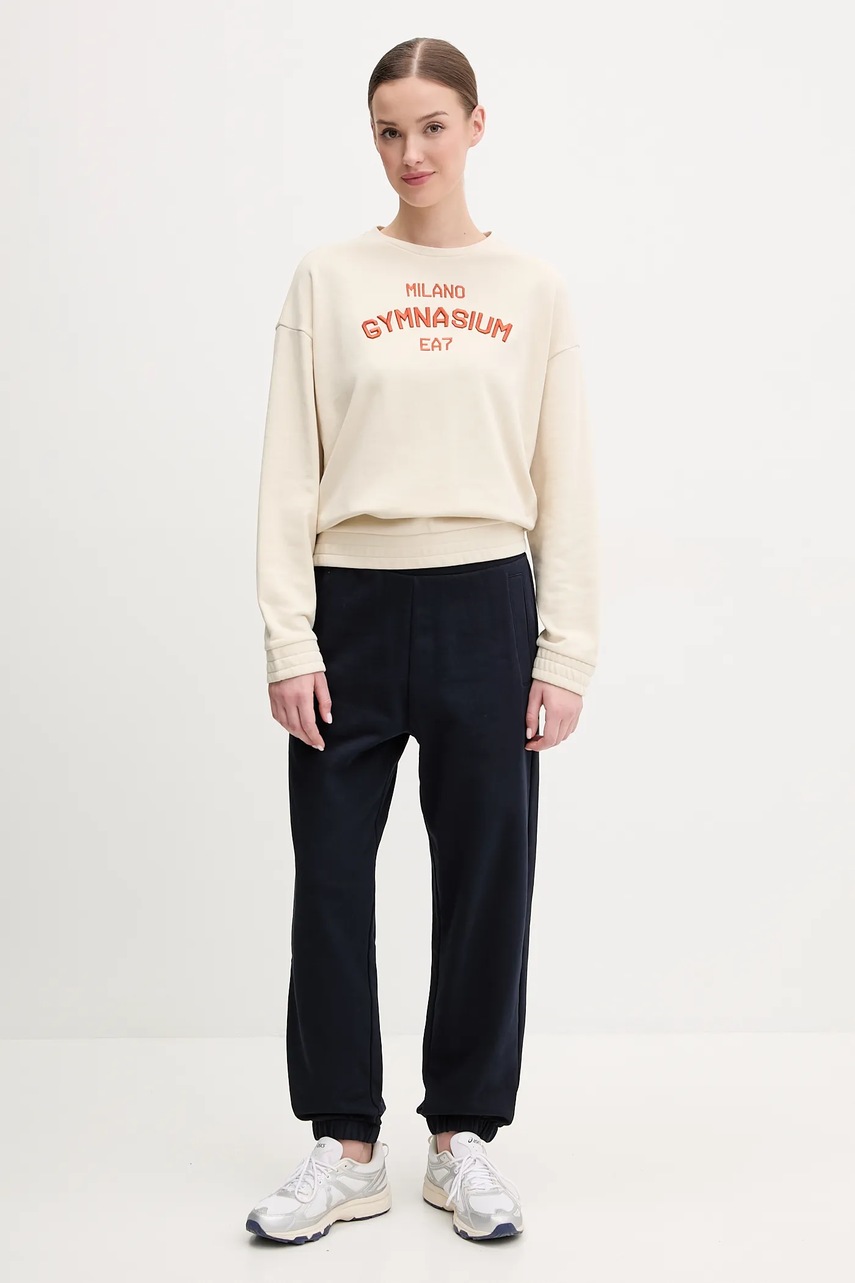 Levně Tepláková souprava EA7 Emporio Armani béžová barva, AF12473.7W000488