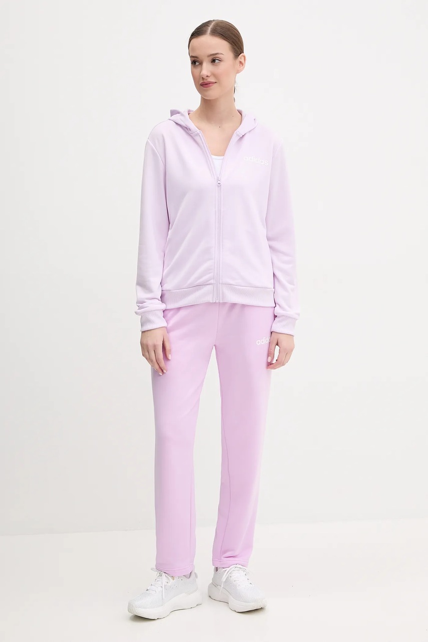 adidas trening Linear femei, culoarea violet, JD2700