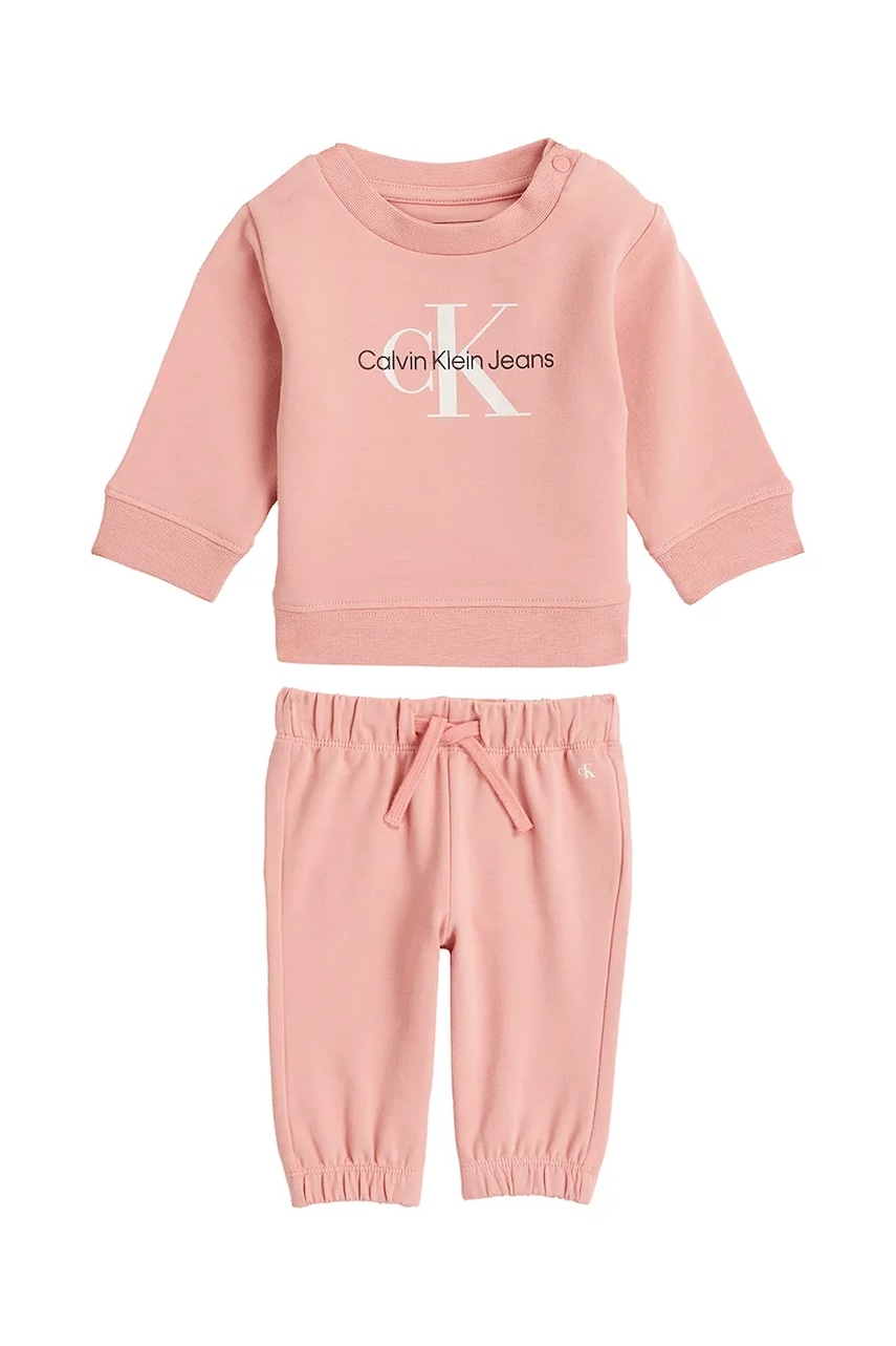 Dětská souprava Calvin Klein Jeans 3-pack růžová barva, IN0IN00011
