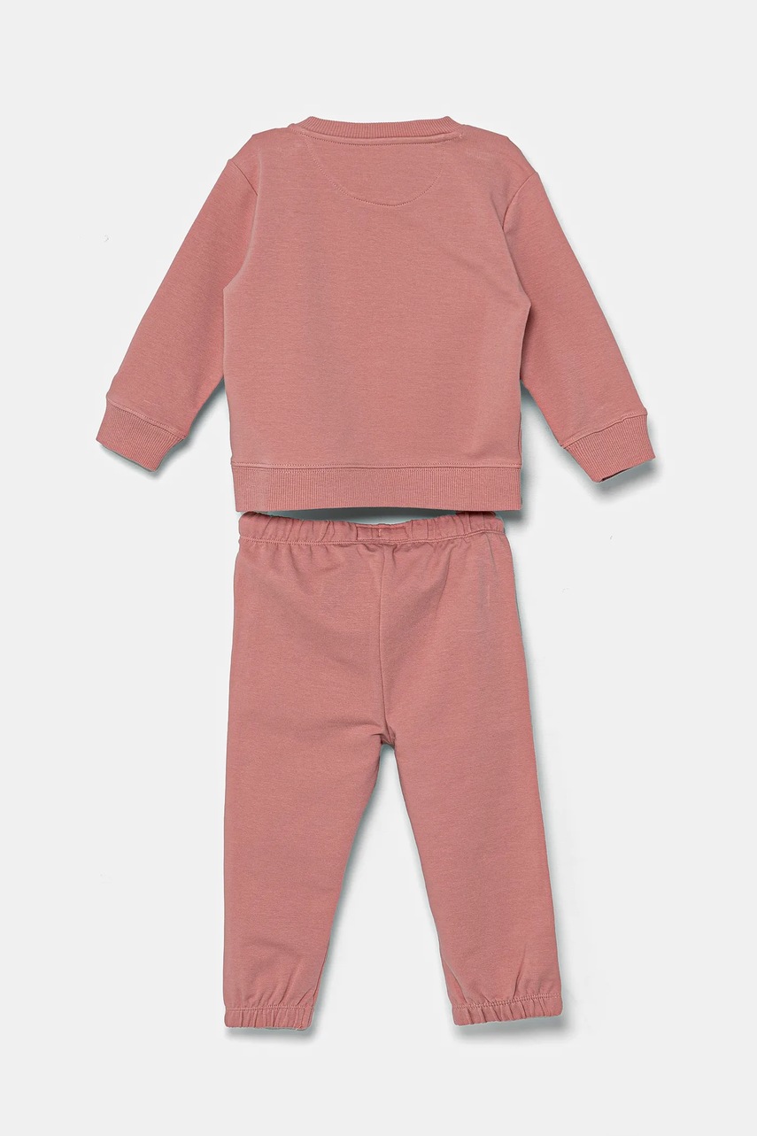 Хлопковый костюм для младенцев Calvin Klein Jeans цвет розовый IN0IN00288 Хлопковый костюм для младенцев Calvin Klein Jeans цвет розовый IN0IN00288
