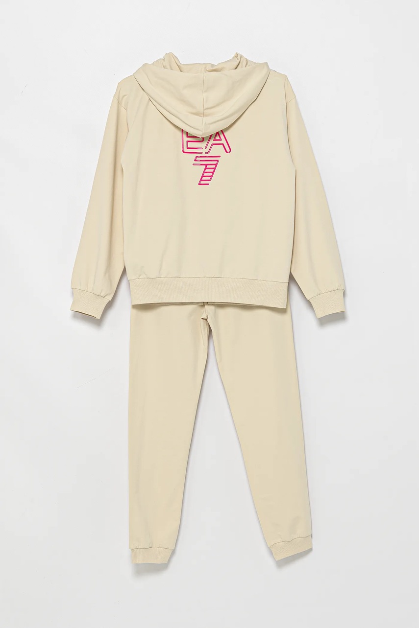 Дитячий спортивний костюм EA7 Emporio Armani колір бежевий 7G000048 AF13135