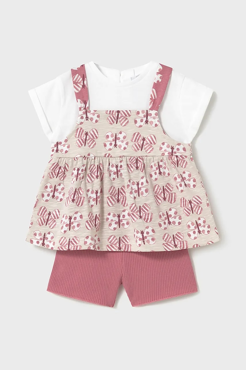 Mayoral set de bumbac pentru bebelusi culoarea roz, 1229