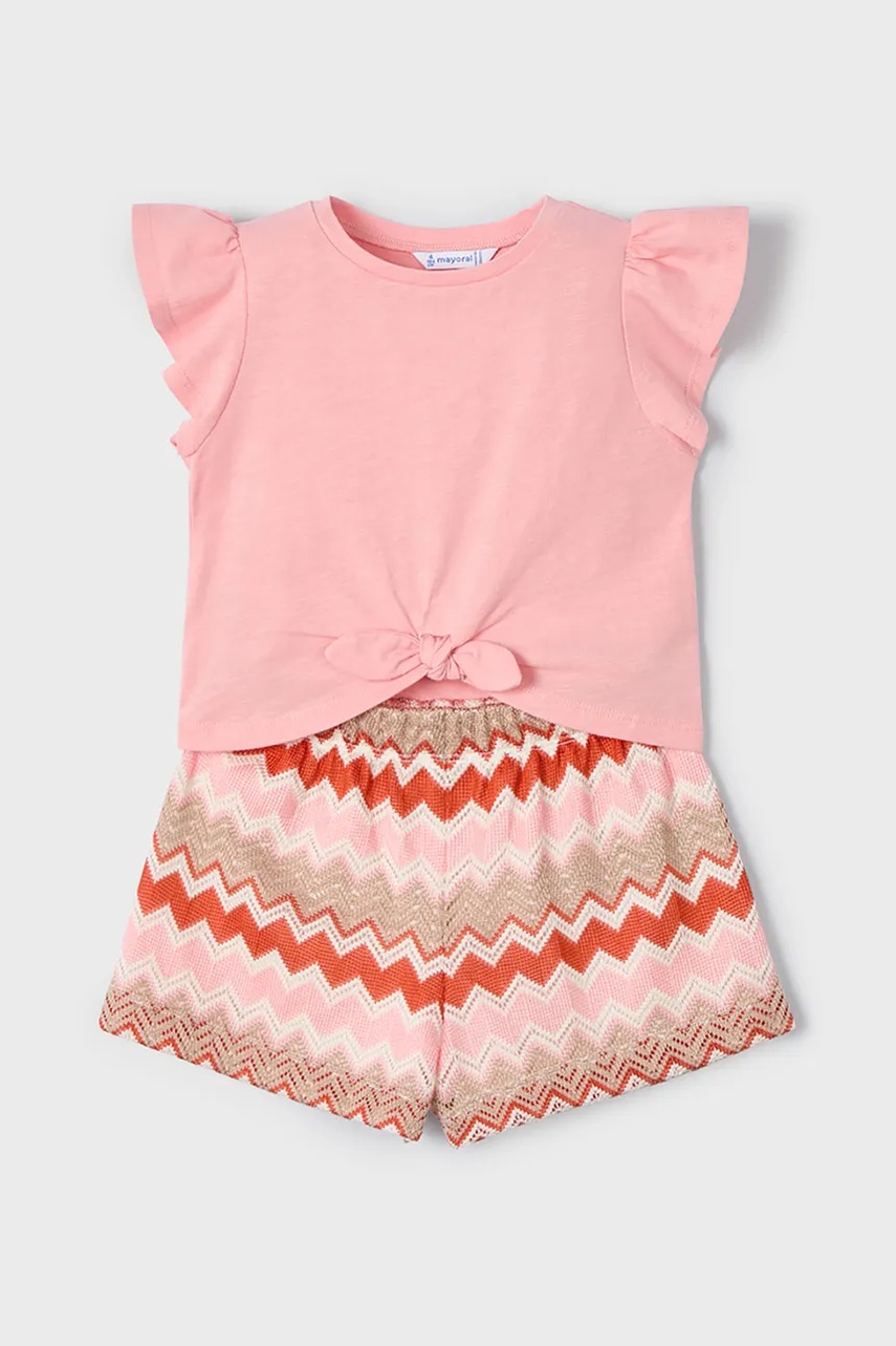 Детский комплект из хлопка Mayoral цвет оранжевый 3209