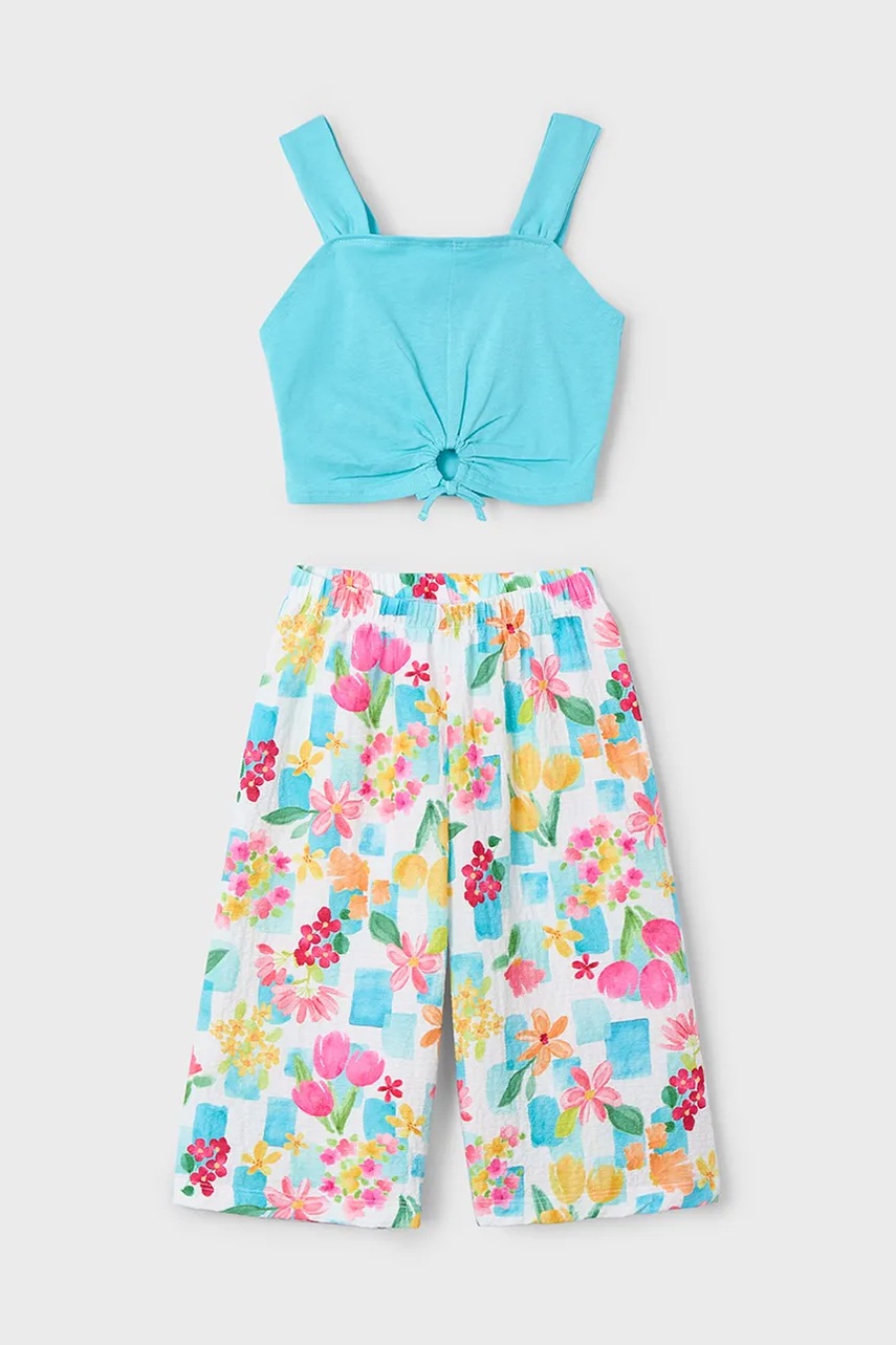 Детский комплект из хлопка Mayoral цвет бирюзовый 3562