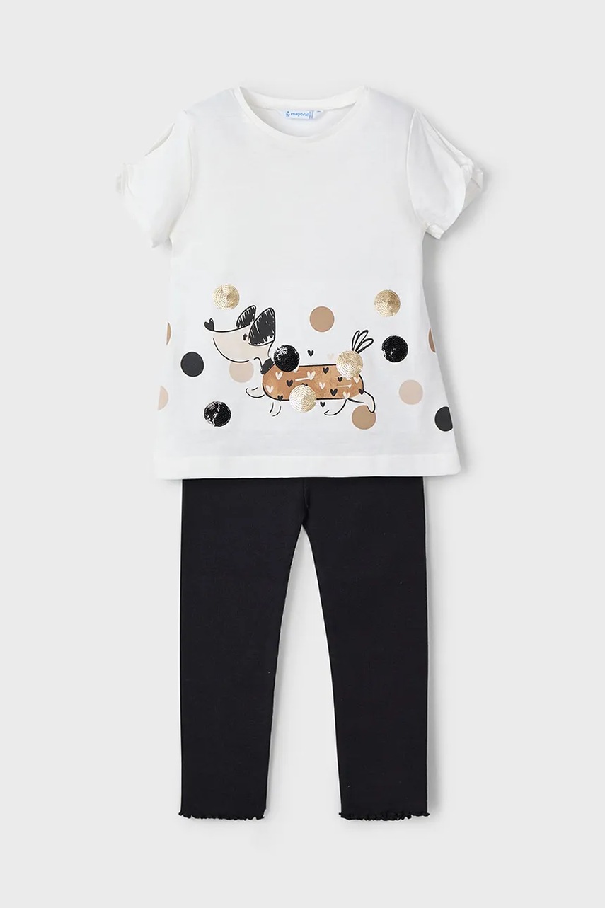 Детский комплект из хлопка Mayoral цвет чёрный 3706