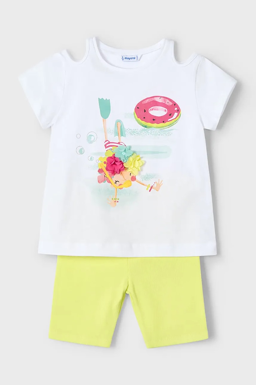 Детский комплект из хлопка Mayoral цвет зелёный 3708 Детский комплект из хлопка Mayoral цвет зелёный 3708