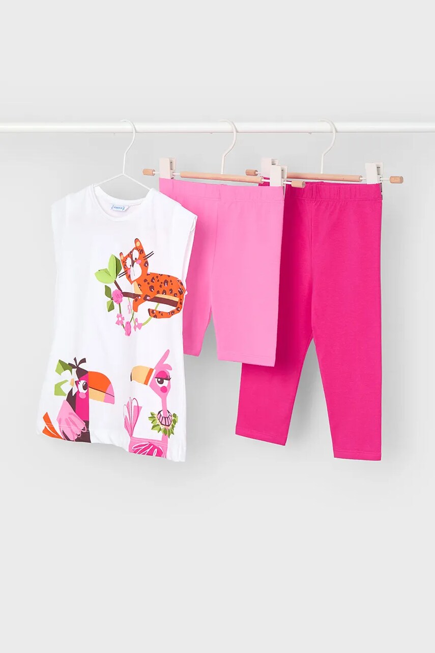 Mayoral set de bumbac pentru copii culoarea roz, 3712