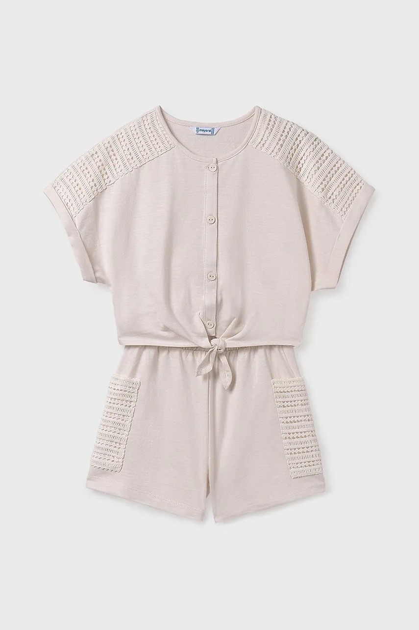 Детский комплект из хлопка Mayoral цвет бежевый 6222