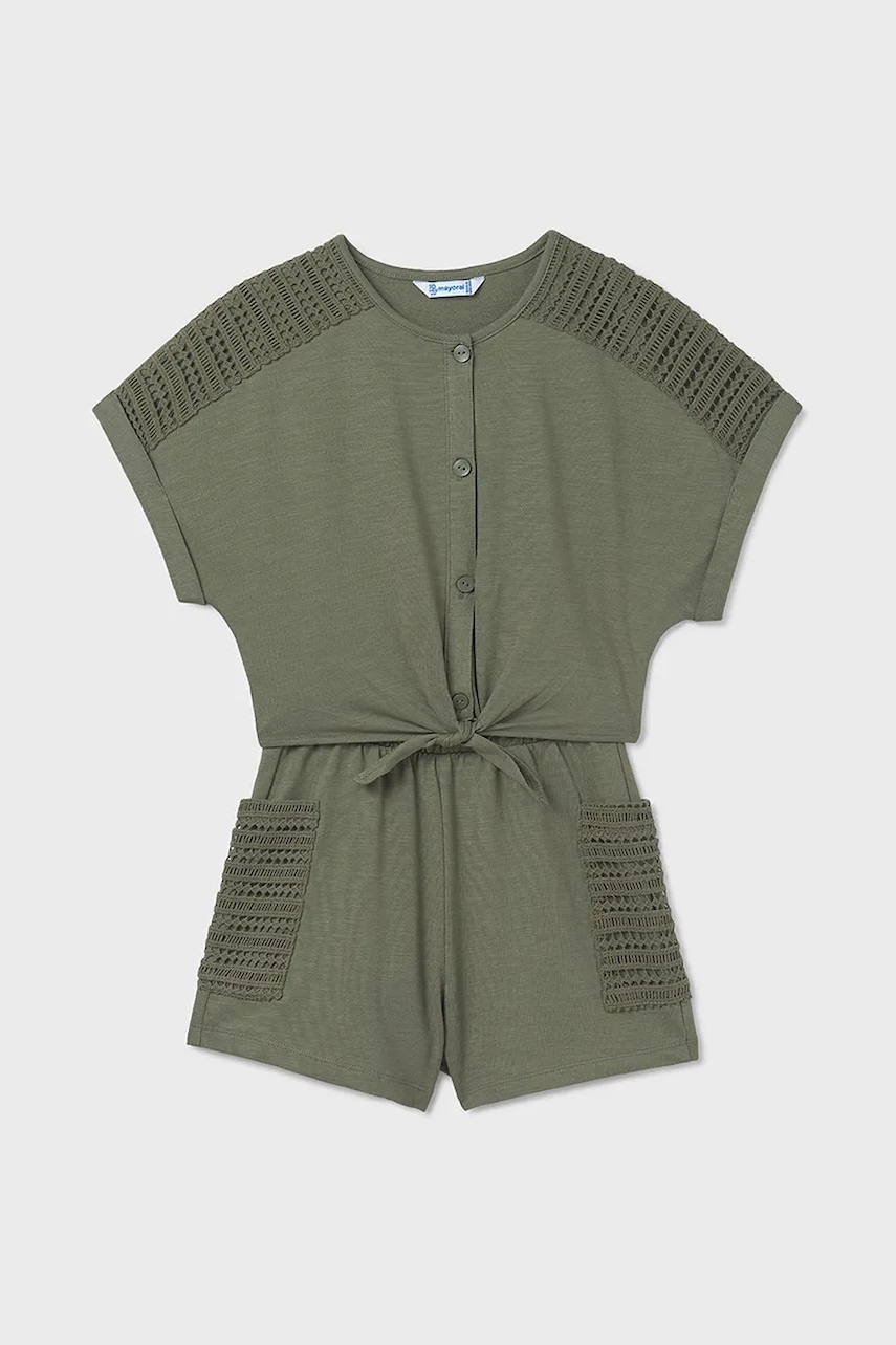 Mayoral set de bumbac pentru copii culoarea verde, 6222