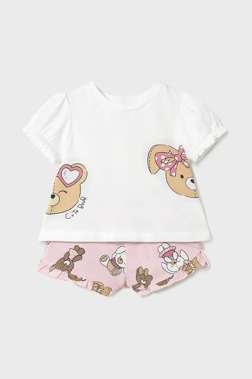 Mayoral Newborn set de bumbac pentru bebelusi culoarea roz, 1256