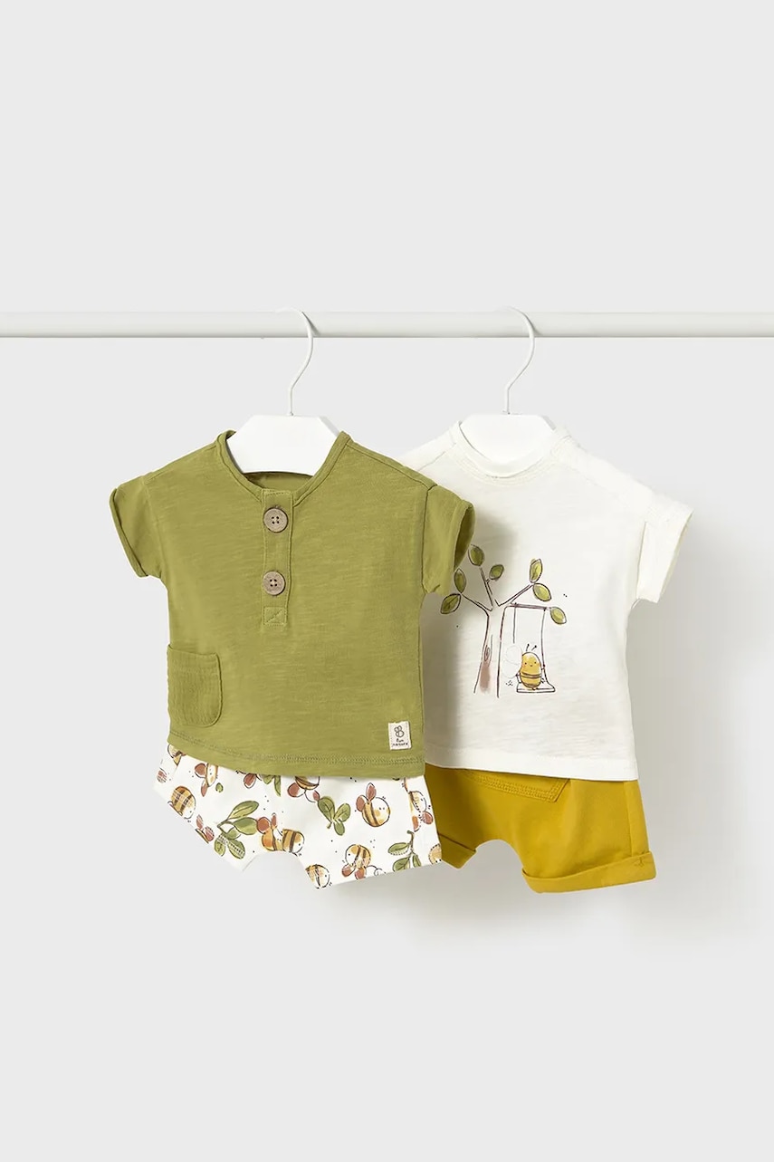 Mayoral Newborn compleu bebe culoarea verde, 1611 Mayoral Newborn compleu bebe culoarea verde, 1611