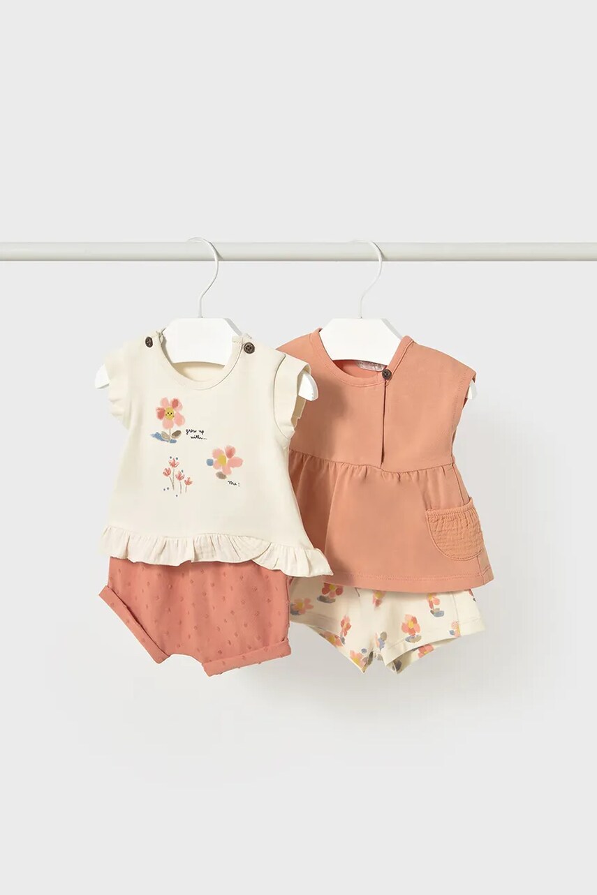 Mayoral Newborn compleu bebe culoarea portocaliu, 1664