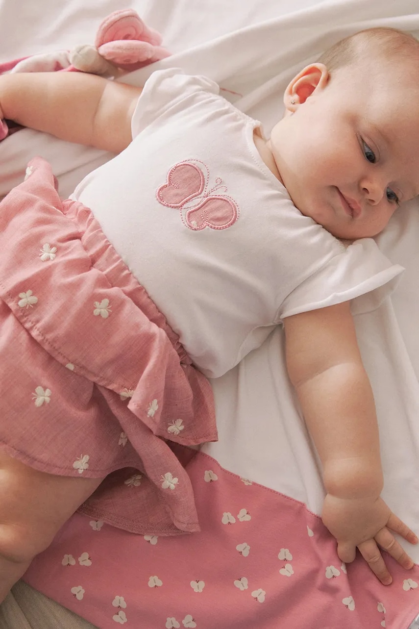 Mayoral Newborn set de bumbac pentru bebelusi culoarea roz, 1853