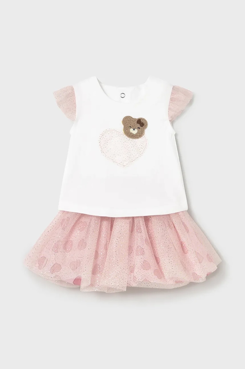 Mayoral Newborn compleu bebe culoarea roz, 1874 Mayoral Newborn compleu bebe culoarea roz, 1874