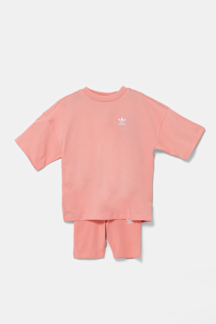 Детский комплект из хлопка adidas Originals цвет розовый JD1994