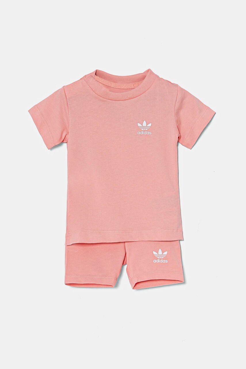 adidas Originals set de bumbac pentru copii culoarea portocaliu, JI5835