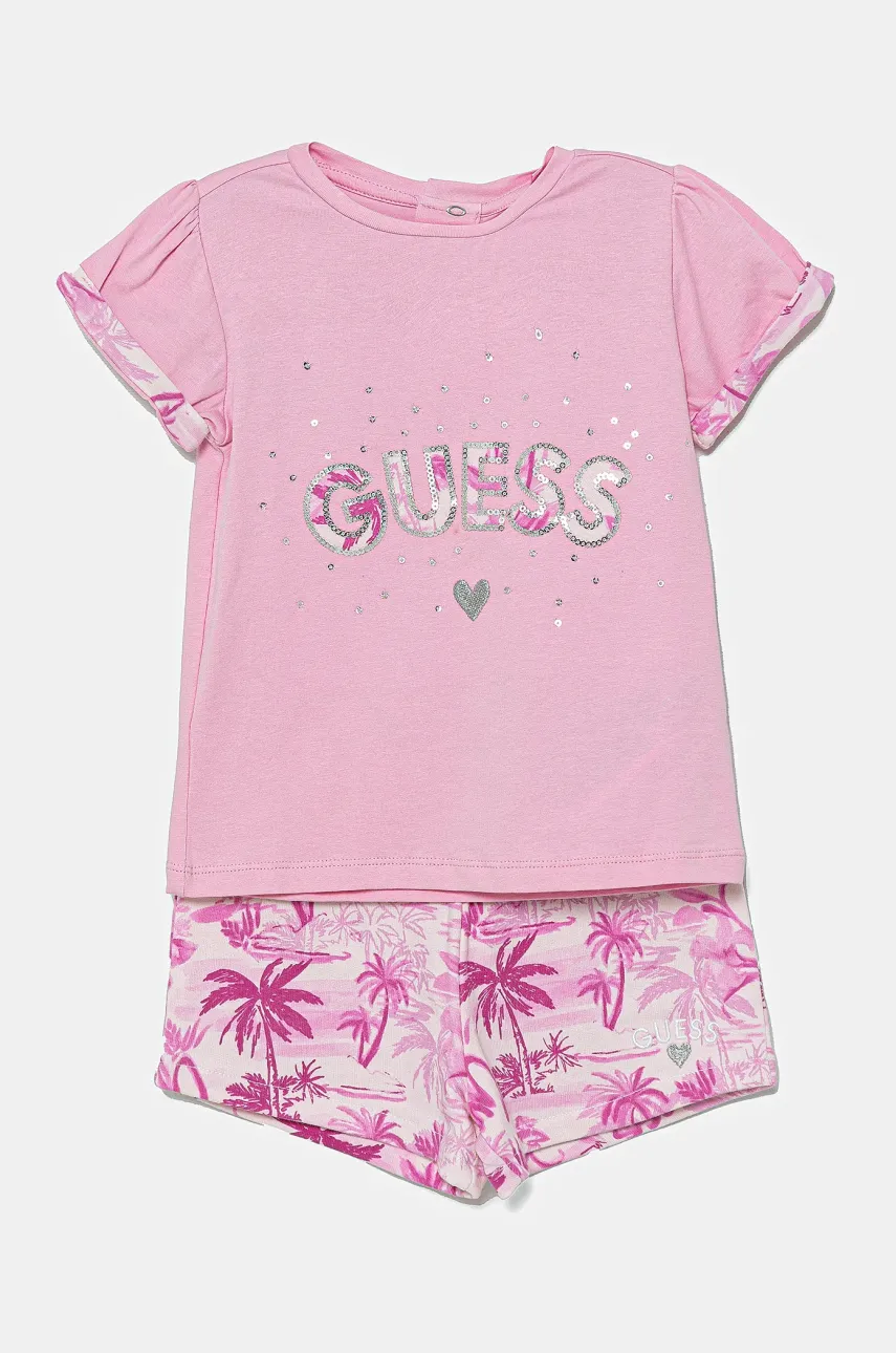 Levně Kojenecká sada Guess růžová barva, A5GG13 K6YW4