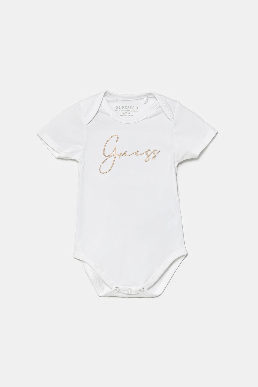 Детский хлопковый комплект Guess цвет бежевый H5GW02 KAN00 Детский хлопковый комплект Guess цвет бежевый H5GW02 KAN00