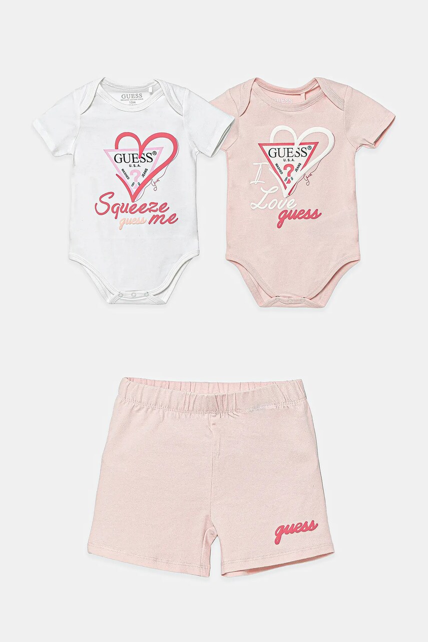 Levně Kojenecká sada Guess růžová barva, H5GW04 K6YW1