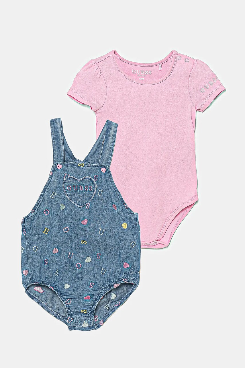Levně Kojenecká sada Guess růžová barva, S5GG13 K6YW4