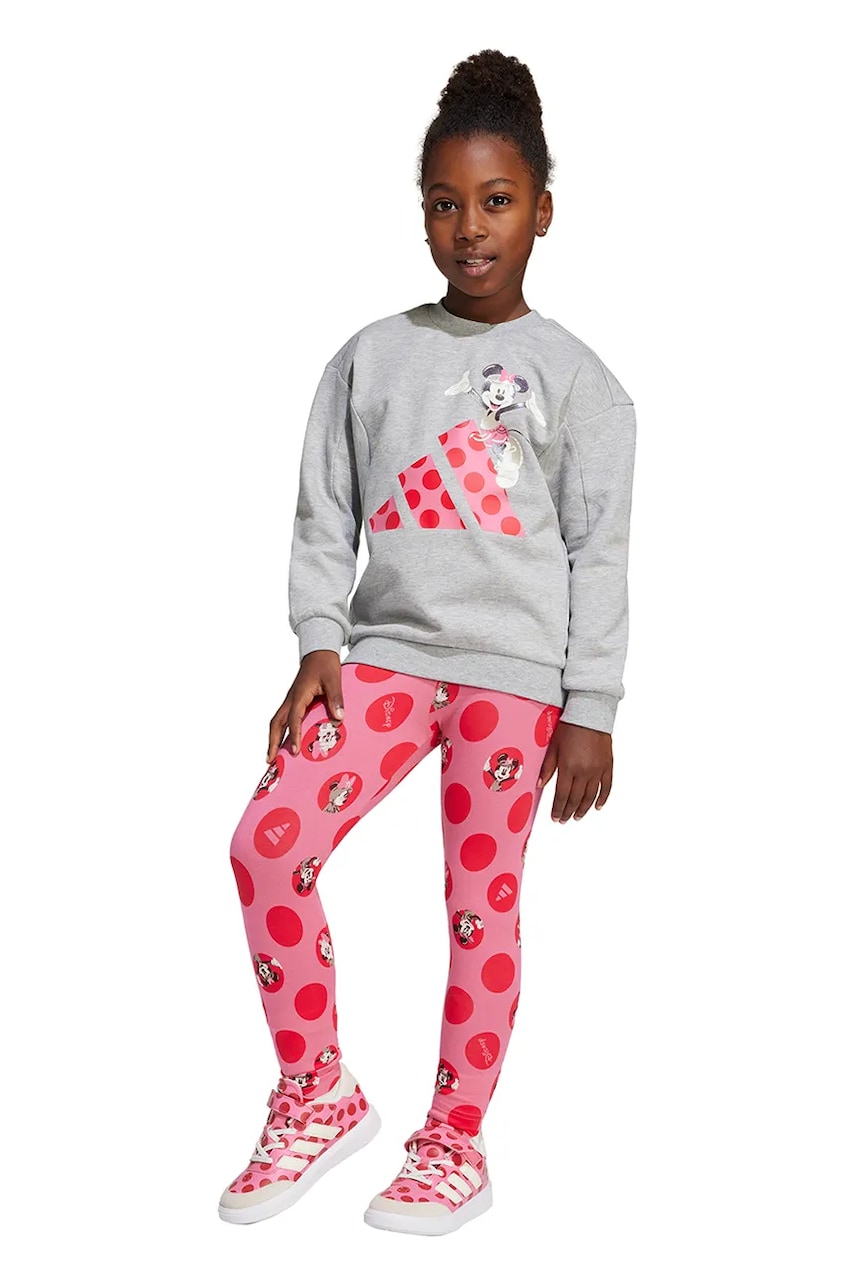 Levně Dětská tepláková souprava adidas růžová barva, JF3645