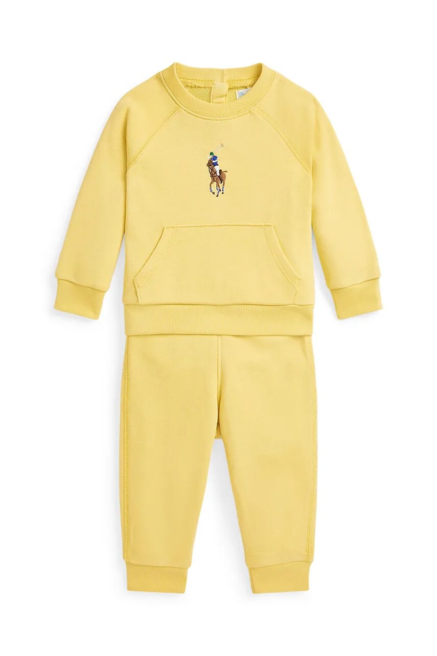 Levně Kojenecká tepláková souprava Polo Ralph Lauren žlutá barva, 310965334001