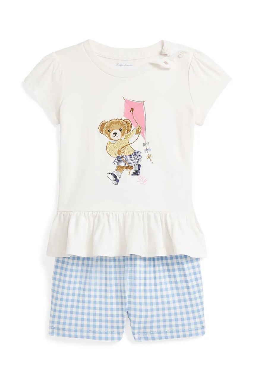 Levně Dětská bavlněná souprava Polo Ralph Lauren modrá barva, 310964041001