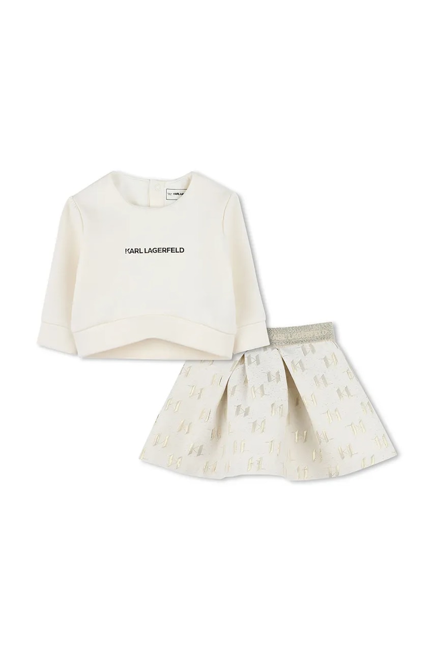 Karl Lagerfeld compleu bebe culoarea bej, Z30520