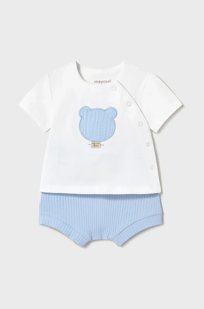 Dětská bavlněná souprava Mayoral Newborn modrá barva, 1259