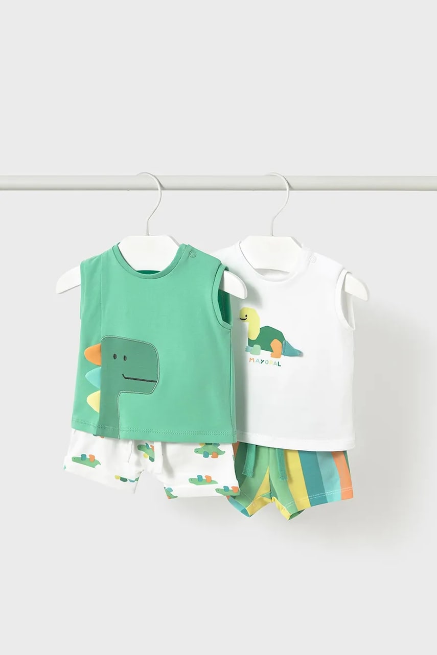 Mayoral Newborn set de bumbac pentru bebelusi culoarea turcoaz, 1625 Mayoral Newborn set de bumbac pentru bebelusi culoarea turcoaz, 1625
