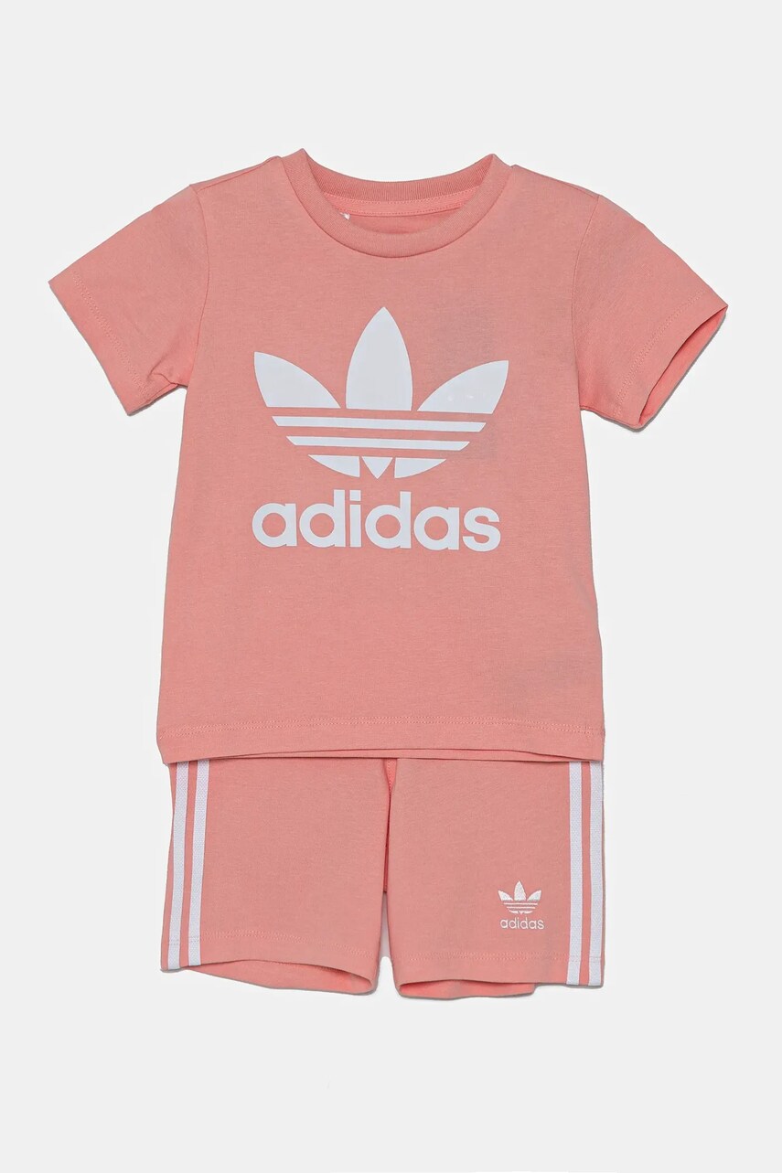 adidas Originals set de bumbac pentru copii culoarea portocaliu, JC6580 adidas Originals set de bumbac pentru copii culoarea portocaliu, JC6580