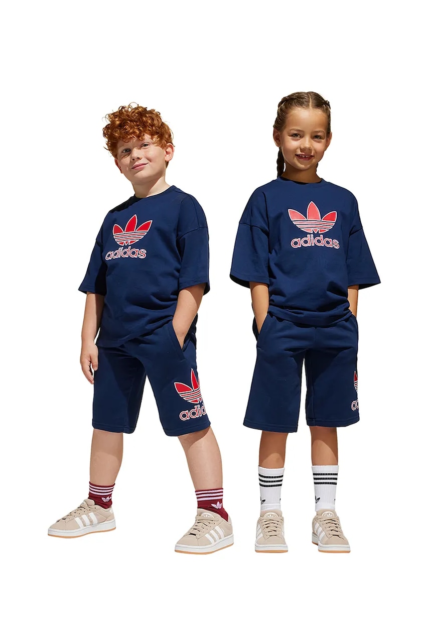 adidas Originals set de bumbac pentru copii culoarea albastru marin, JC9172