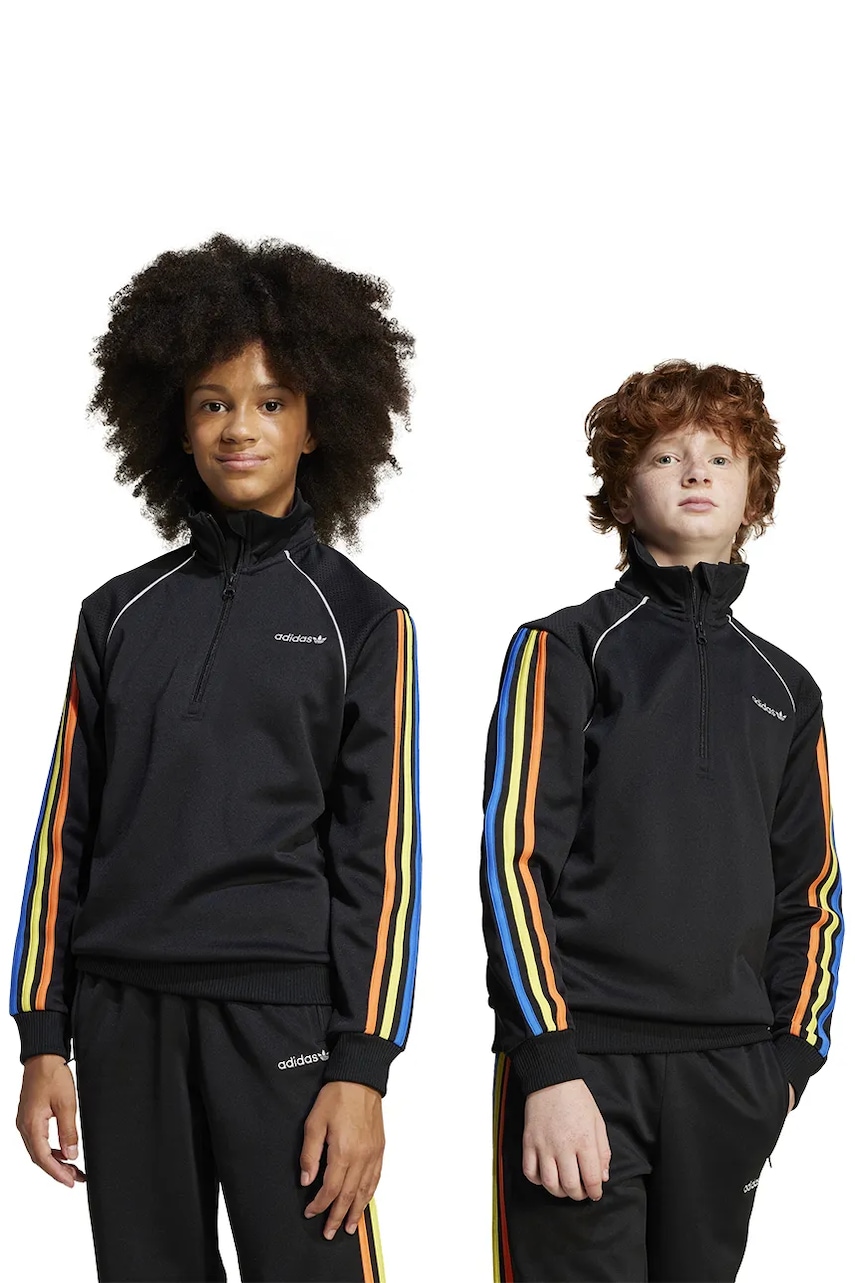 adidas Originals bluză copii culoarea negru, cu imprimeu, JC8402