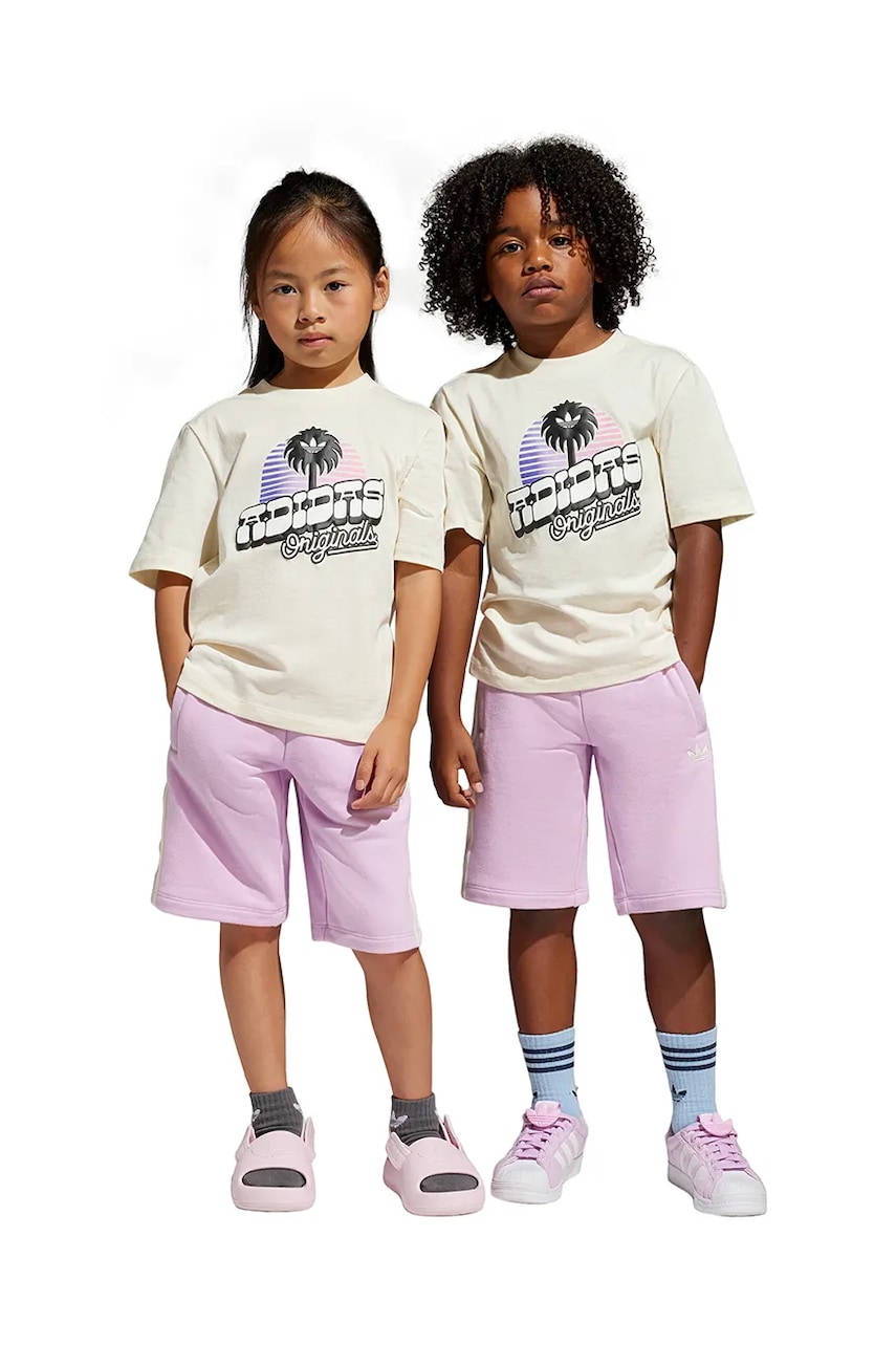 adidas Originals set de bumbac pentru copii culoarea violet, JC8533 adidas Originals set de bumbac pentru copii culoarea violet, JC8533