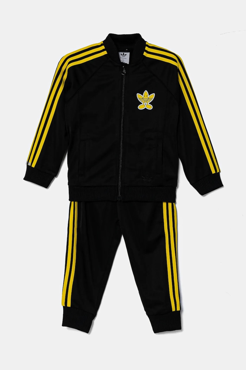 adidas Originals trening copii x Smiley World culoarea negru, JD2874 adidas Originals trening copii x Smiley World culoarea negru, JD2874