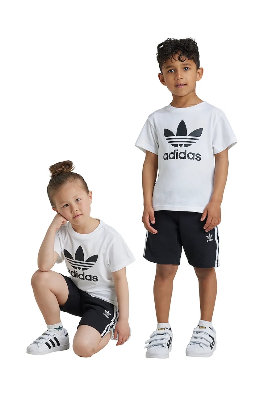 adidas Originals set de bumbac pentru copii culoarea alb, JE1613