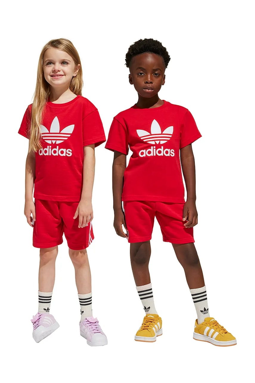 adidas Originals compleu copii culoarea rosu, JC9156 adidas Originals compleu copii culoarea rosu, JC9156