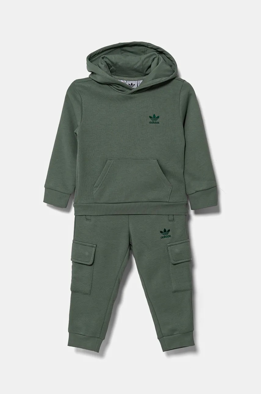 Дитячий спортивний костюм adidas Originals колір зелений JC8956
