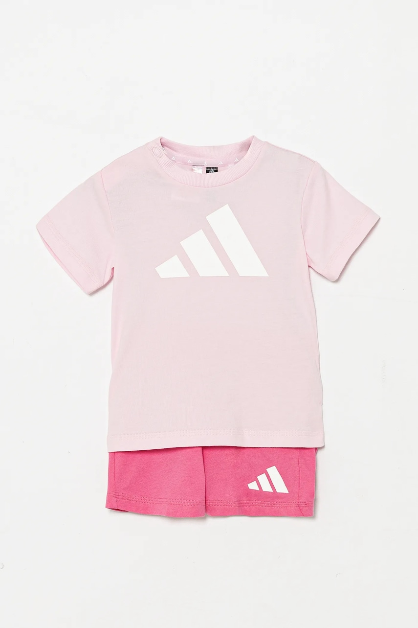 adidas set de bumbac pentru copii culoarea roz, JC9639
