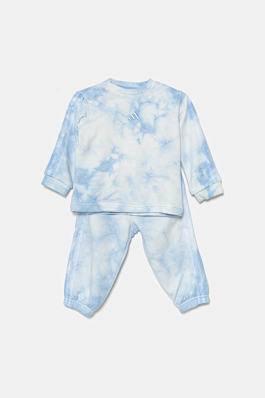 Levně Dětská tepláková souprava adidas modrá barva, JC6153