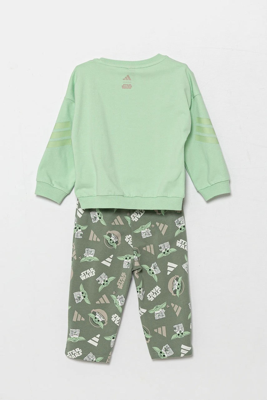 Детский спортивный костюм adidas x Star Wars цвет зелёный JF3631
