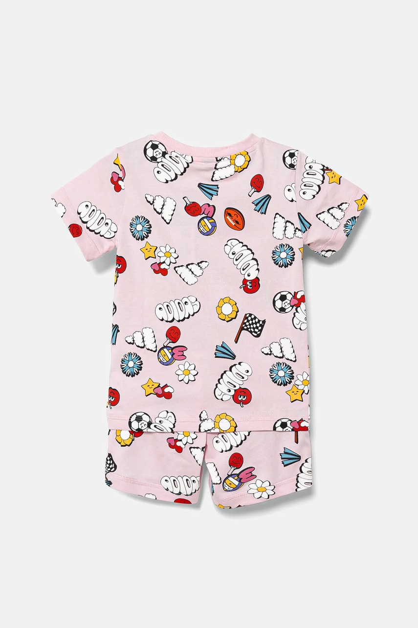 Детский комплект из хлопка adidas цвет розовый JI6235 Детский комплект из хлопка adidas цвет розовый JI6235