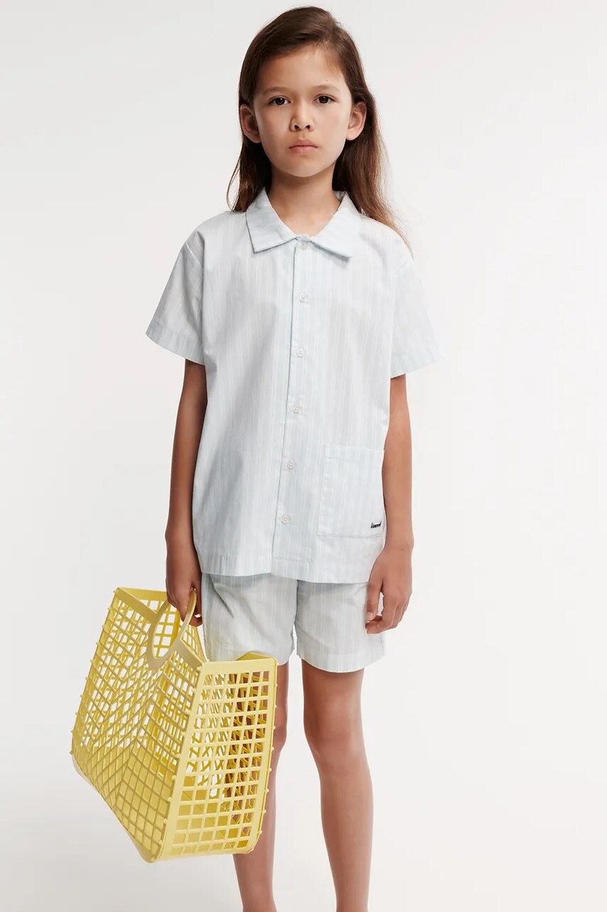 Levně Dětská bavlněná souprava Liewood Leona Stripe Set modrá barva, LW19795
