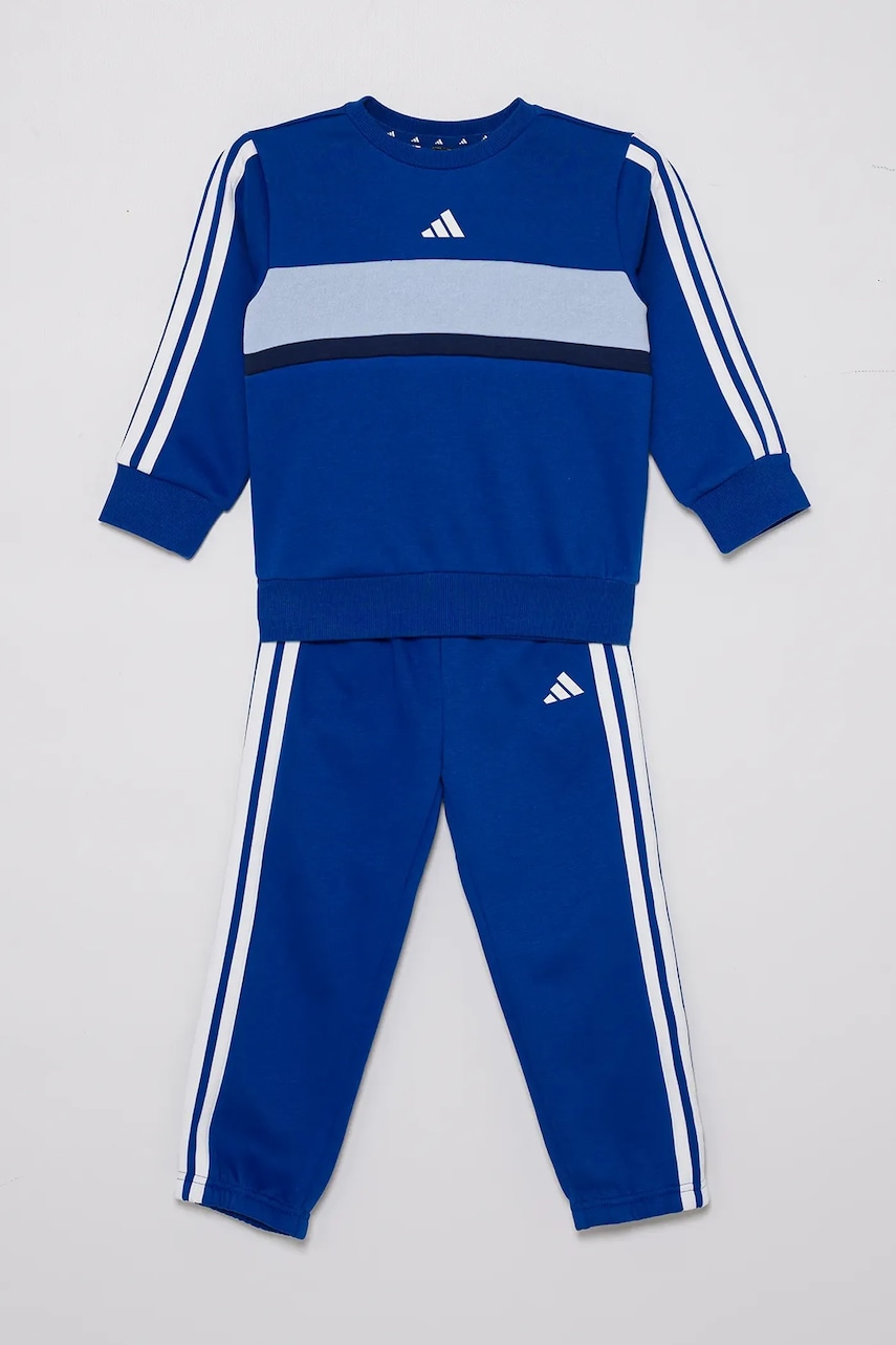 Levně Dětská tepláková souprava adidas modrá barva, JC7516