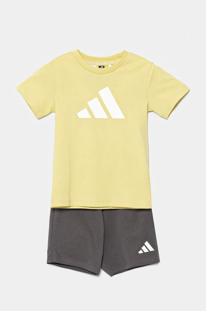 adidas compleu de bumbac pentru bebeluși culoarea galben, JC9640