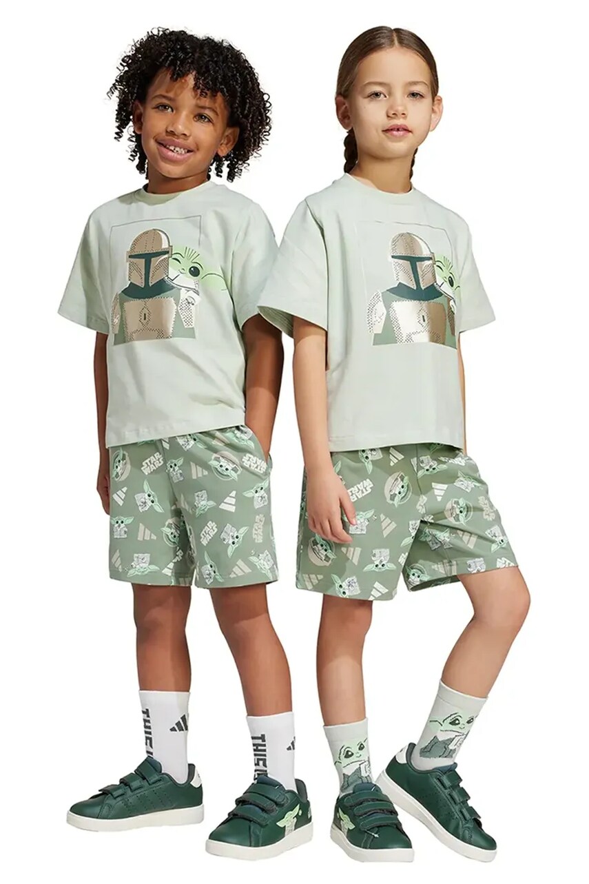 adidas compleu copii 2-pack culoarea verde, JF3648
