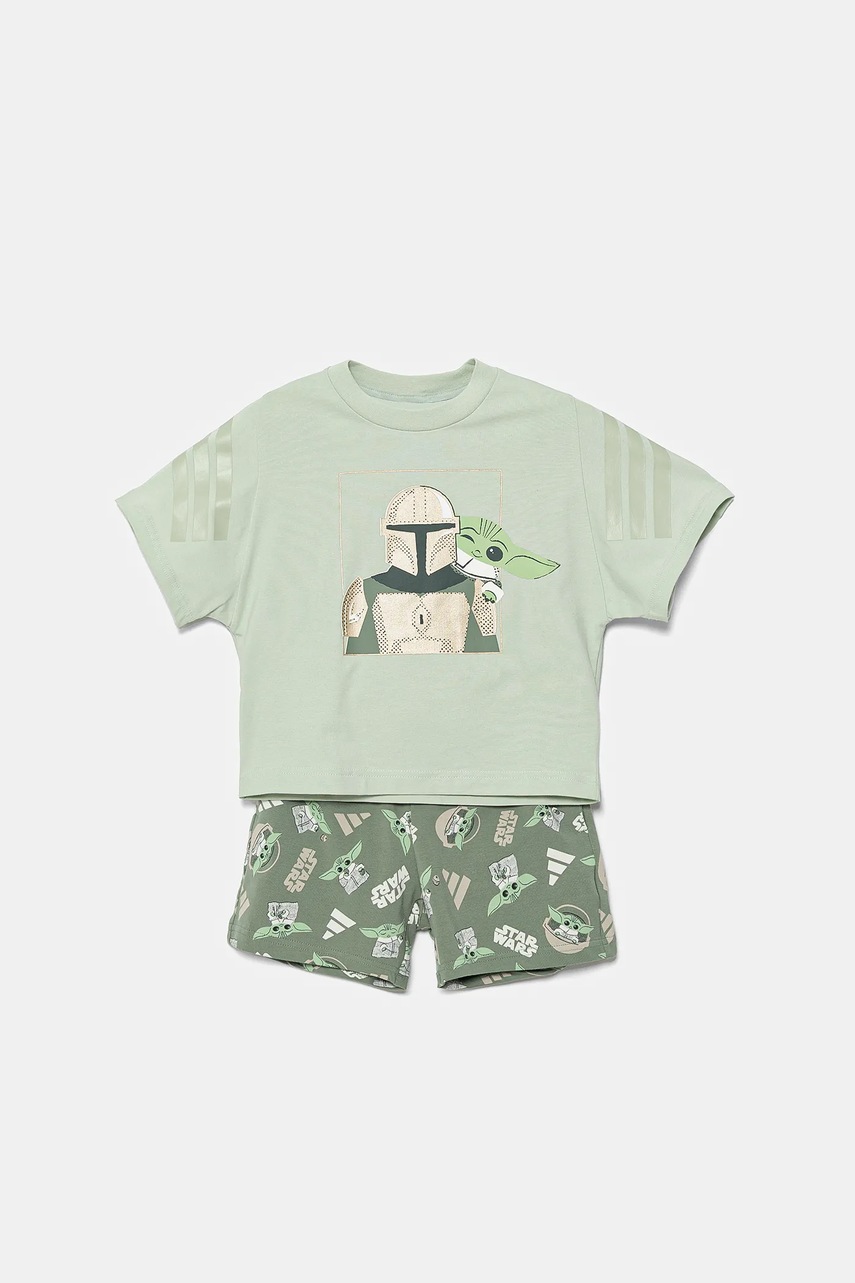 Детский комплект adidas 2 шт цвет зелёный JF3648