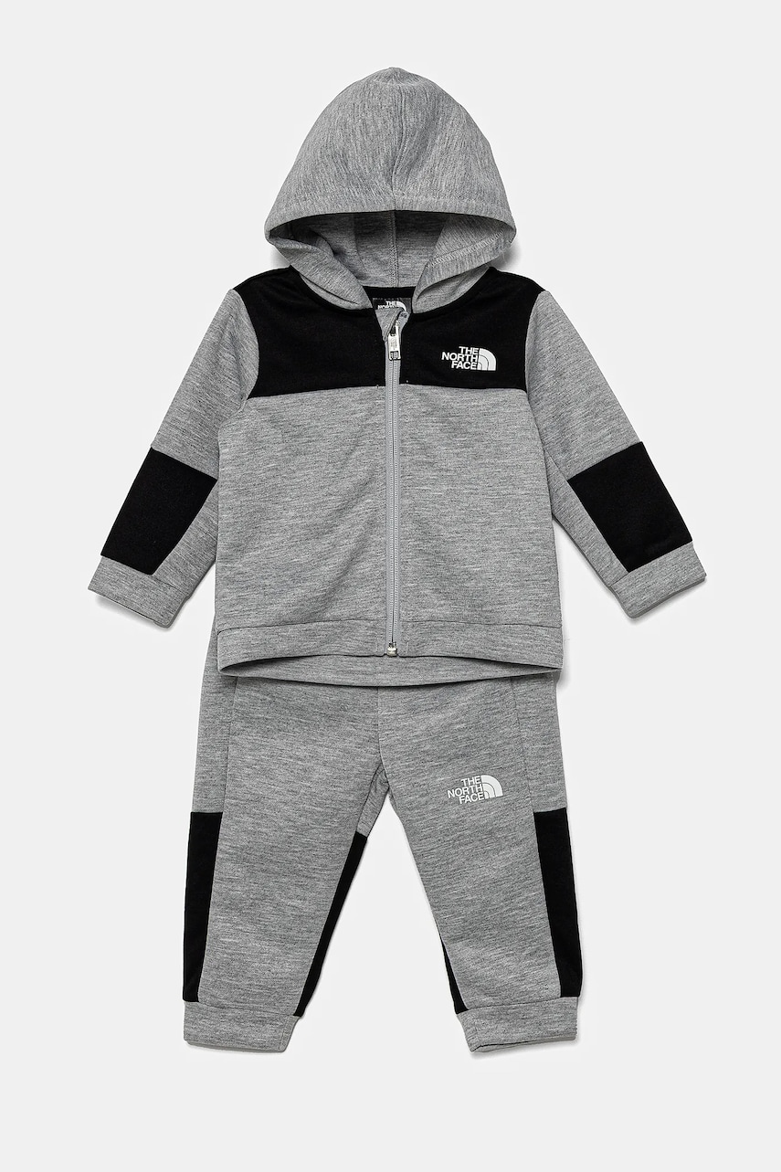 The North Face trening bebeluși BABY EASY FZ SET culoarea gri, NF0A877HDYX1